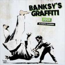 Banksy's Graffiti Official 2025 12 X 24 Inch Monthly Square Wall Calendar Plastic-Free