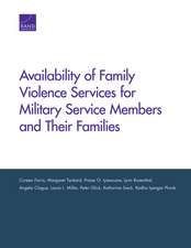 Availability of Family Violence Services for Military Service Members and Their Families