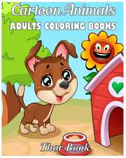 Cartoon Animals Adult Coloring Book