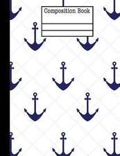 Anchor Nautical Composition Notebook - Graph Paper - 5x5 Grid