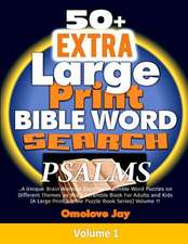 50+ Extra Large Print Bible Word Search on Psalms