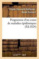 Programme d'un cours de maladies épidémiques