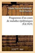 Programme d'Un Cours de Maladies Épidémiques