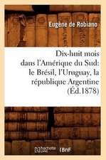 Dix-Huit Mois Dans L'Amerique Du Sud: Le Bresil, L'Uruguay, La Republique Argentine, (Ed.1878)