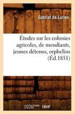 Etudes Sur Les Colonies Agricoles, de Mendiants, Jeunes Detenus, Orphelins (Ed.1851)