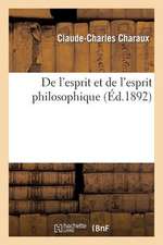 de L Esprit Et de L Esprit Philosophique