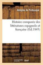 Histoire Comparee Des Litteratures Espagnole Et Francaise