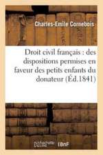 Droit Civil Français: Des Dispositions Permises En Faveur Des Petits Enfants Du Donateur Ou: Testateur, Ou Des Enfants de Ses Frères Et Soeurs . Jus R