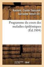Programme du cours des maladies épidémiques