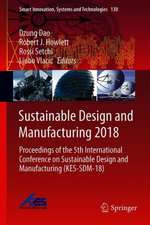 Sustainable Design and Manufacturing 2018