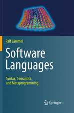 Software Languages: Syntax, Semantics, and Metaprogramming