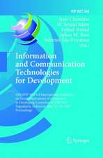 Information and Communication Technologies for Development