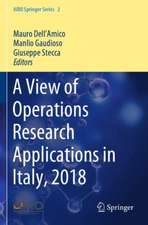 A View of Operations Research Applications in Italy, 2018