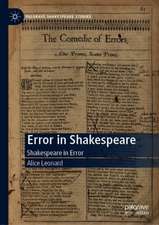 Error in Shakespeare: Shakespeare in Error