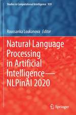 Natural Language Processing in Artificial Intelligence—NLPinAI 2020