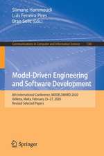 Model-Driven Engineering and Software Development: 8th International Conference, MODELSWARD 2020, Valletta, Malta, February 25–27, 2020, Revised Selected Papers