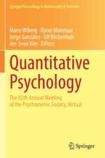 Quantitative Psychology: The 85th Annual Meeting of the Psychometric Society, Virtual