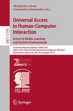 Universal Access in Human-Computer Interaction. Access to Media, Learning and Assistive Environments: 15th International Conference, UAHCI 2021, Held as Part of the 23rd HCI International Conference, HCII 2021, Virtual Event, July 24–29, 2021, Proceedings, Part II