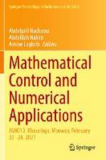 Mathematical Control and Numerical Applications: JANO13, Khouribga, Morocco, February 22–24, 2021