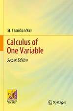 Calculus of One Variable