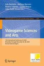 Videogame Sciences and Arts: 12th International Conference, VJ 2020, Mirandela, Portugal, November 26–28, 2020, Revised Selected Papers