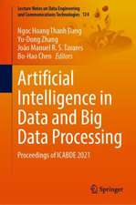 Artificial Intelligence in Data and Big Data Processing: Proceedings of ICABDE 2021