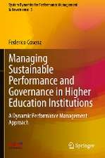 Managing Sustainable Performance and Governance in Higher Education Institutions