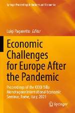 Economic Challenges for Europe After the Pandemic: Proceedings of the XXXII Villa Mondragone International Economic Seminar, Rome, Italy, 2021