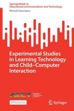 Experimental Studies in Learning Technology and Child–Computer Interaction