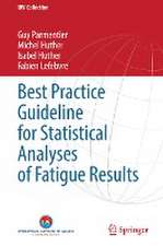 Best Practice Guideline for Statistical Analyses of Fatigue Results