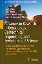 Advances in Research in Geosciences, Geotechnical Engineering, and Environmental Science: Proceedings of the Fourth Scientific Conference on Geosciences and Environmental Management (GeoME’4), Morocco 2023