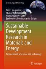 Sustainable Development Research in Materials and Energy