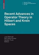 Recent Advances in Operator Theory in Hilbert and Krein Spaces