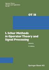 I. Schur Methods in Operator Theory and Signal Processing