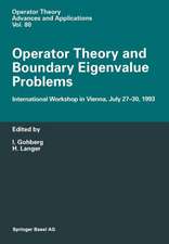 Operator Theory and Boundary Eigenvalue Problems: International Workshop in Vienna, July 27–30, 1993