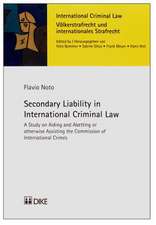 Secondary Liability in International Criminal Law