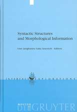 Syntactic Structures and Morphological Information