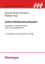 Unterrichtskommunikation: Linguistische Analysemethoden und Forschungsergebnisse