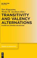 Transitivity and Valency Alternations