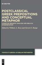 Postclassical Greek Prepositions and Conceptual Metaphor