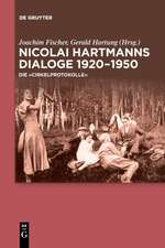 Nicolai Hartmanns Dialoge 1920-1950