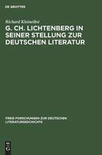 G. Ch. Lichtenberg in seiner Stellung zur deutschen Literatur