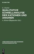 Qualitative Schnellanalyse der Kationen und Anionen