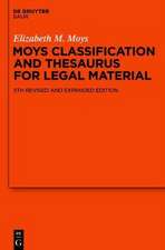 Moys Classification and Thesaurus for Legal Materials