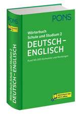 PONS Wörterbuch Schule und Studium Deutsch - Englisch, Band 2