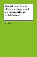 García Lorcas Drama »Bodas de sangre« und die Literaturtheorie