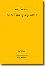 Der Verfassungsorganstreit