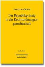 Das Republikprinzip in Der Rechtsordnungengemeinschaft: Methodische Annaherungen an Die Normalitat Eines Verfassungsprinzips