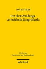 Der überschuldungsvermeidende Rangrücktritt