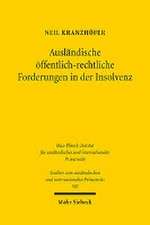 Ausländische öffentlich-rechtliche Forderungen in der Insolvenz